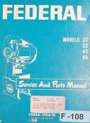 Federal-Federal Press Parts No 1-7 Openback Inclinable Punch Press Manual-# 1-7-No. 1 - 7-05